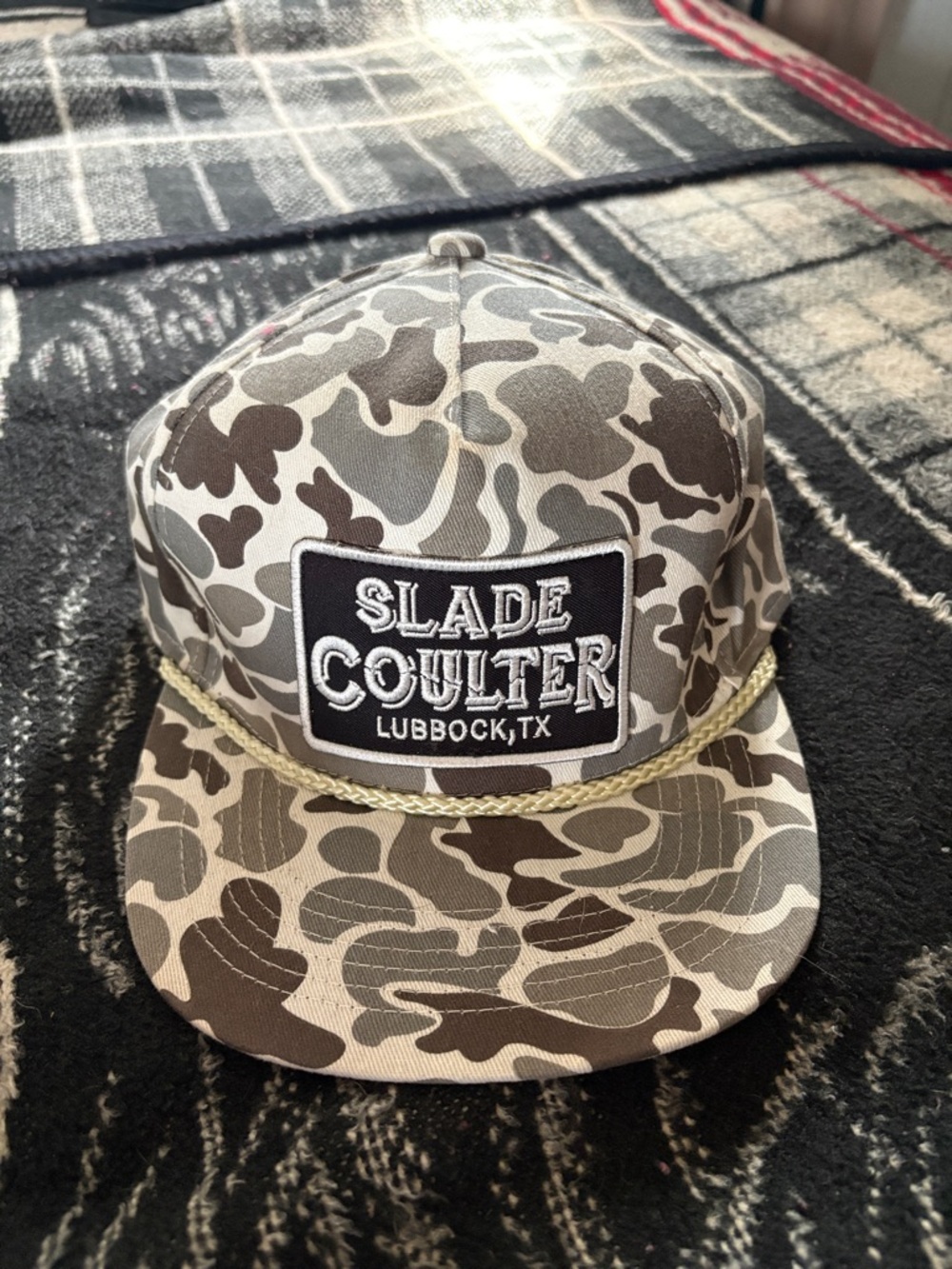 Lubbock, TX Men's Camo Snapback Hat - Brown & Tan